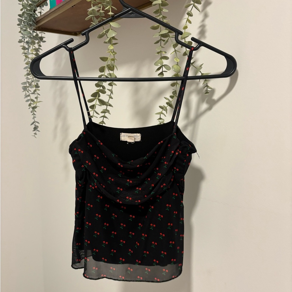 See You Monday Black Cherry Camisole